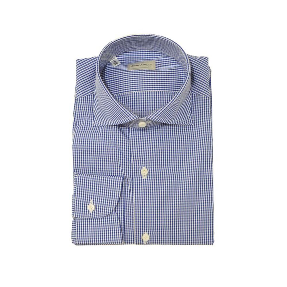 Sartorio Micro Gingham Cotton Dress Shirt